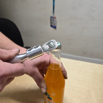 Opening bottle with the tool
