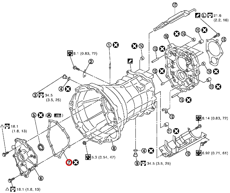 NISSAN OEM Bellhousing Gasket